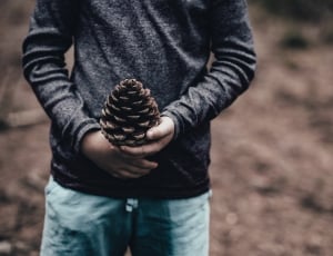 person holding a pine cone thumbnail