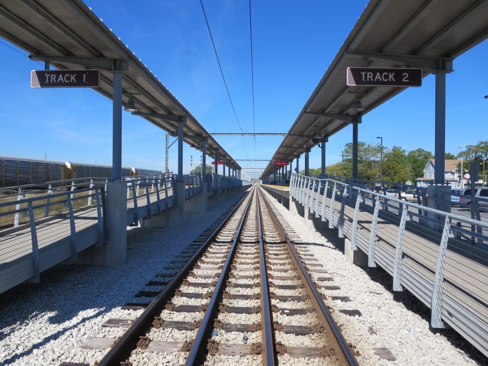 gray railings; train railway preview