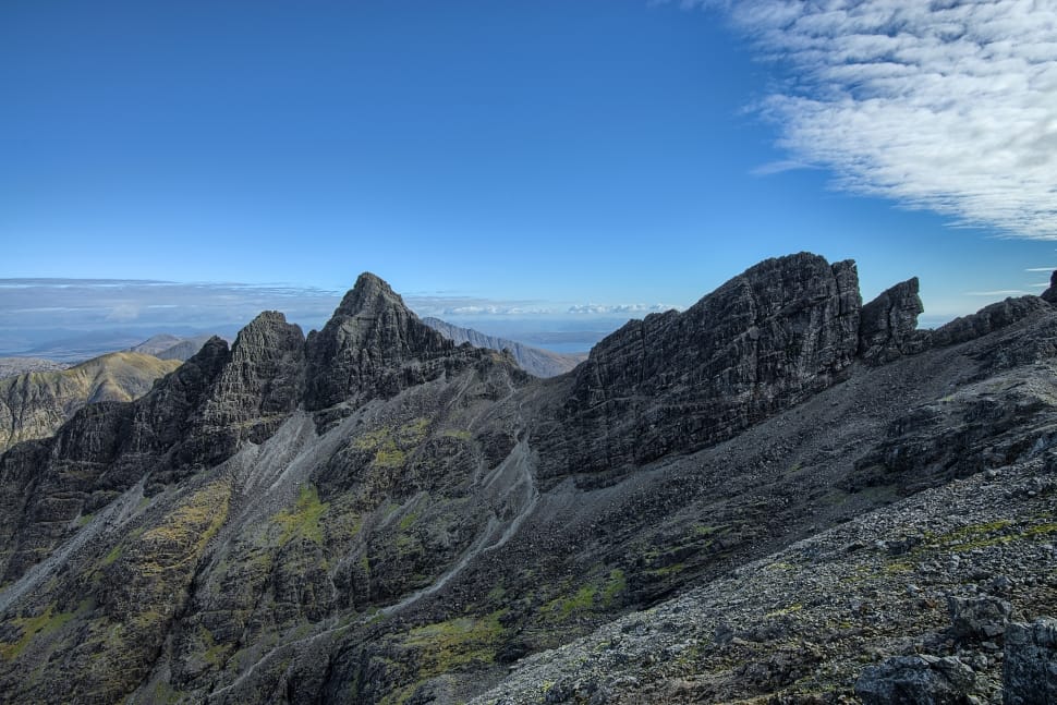 highland, mountain, valley, grass, mountain, mountain range preview