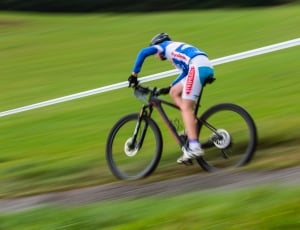 green, blur, mountain, bike, bicycle, cycling thumbnail