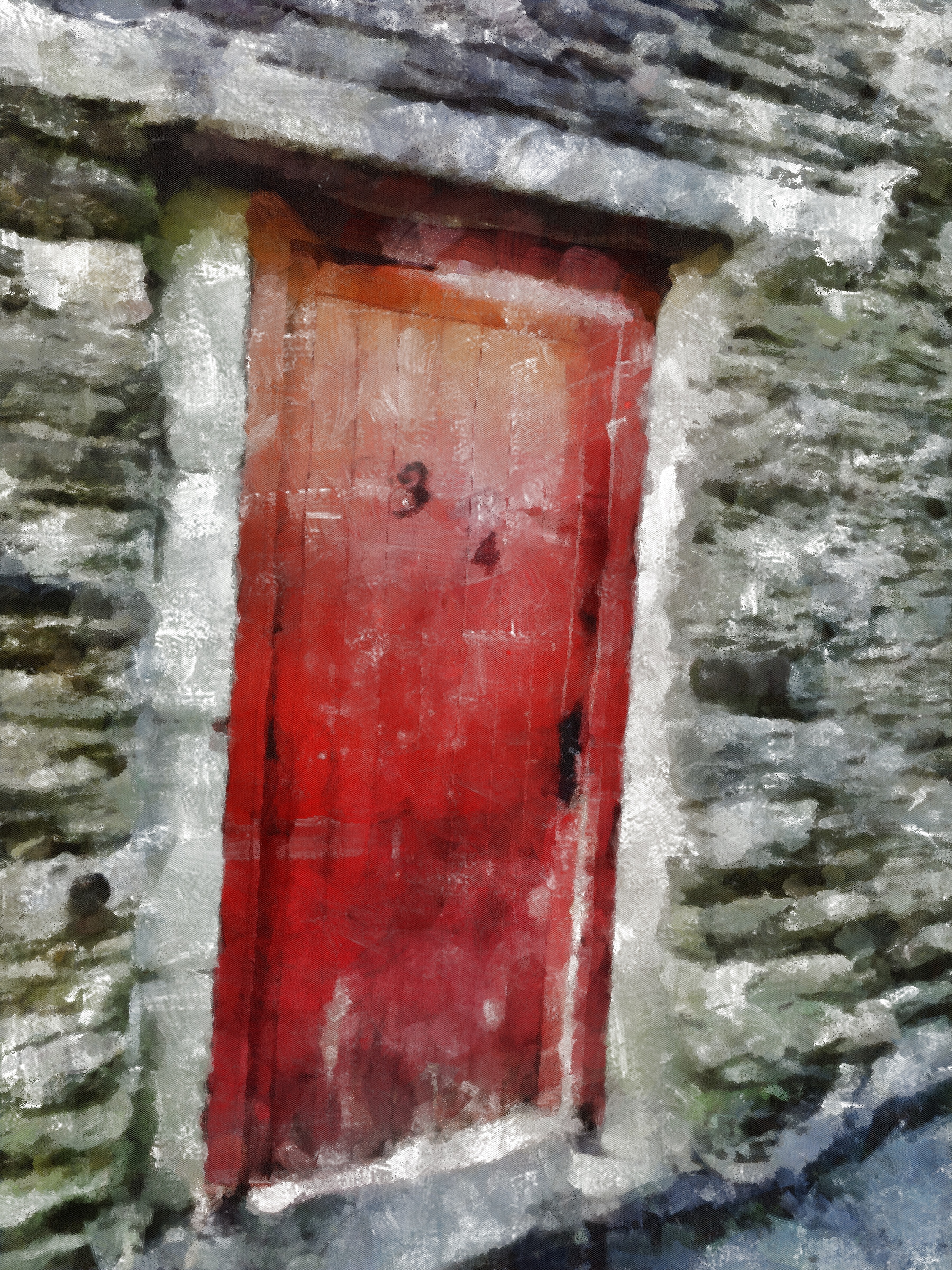 red door painting