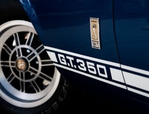 Blue and White Ford Mustang Shelby G.T.350 thumbnail