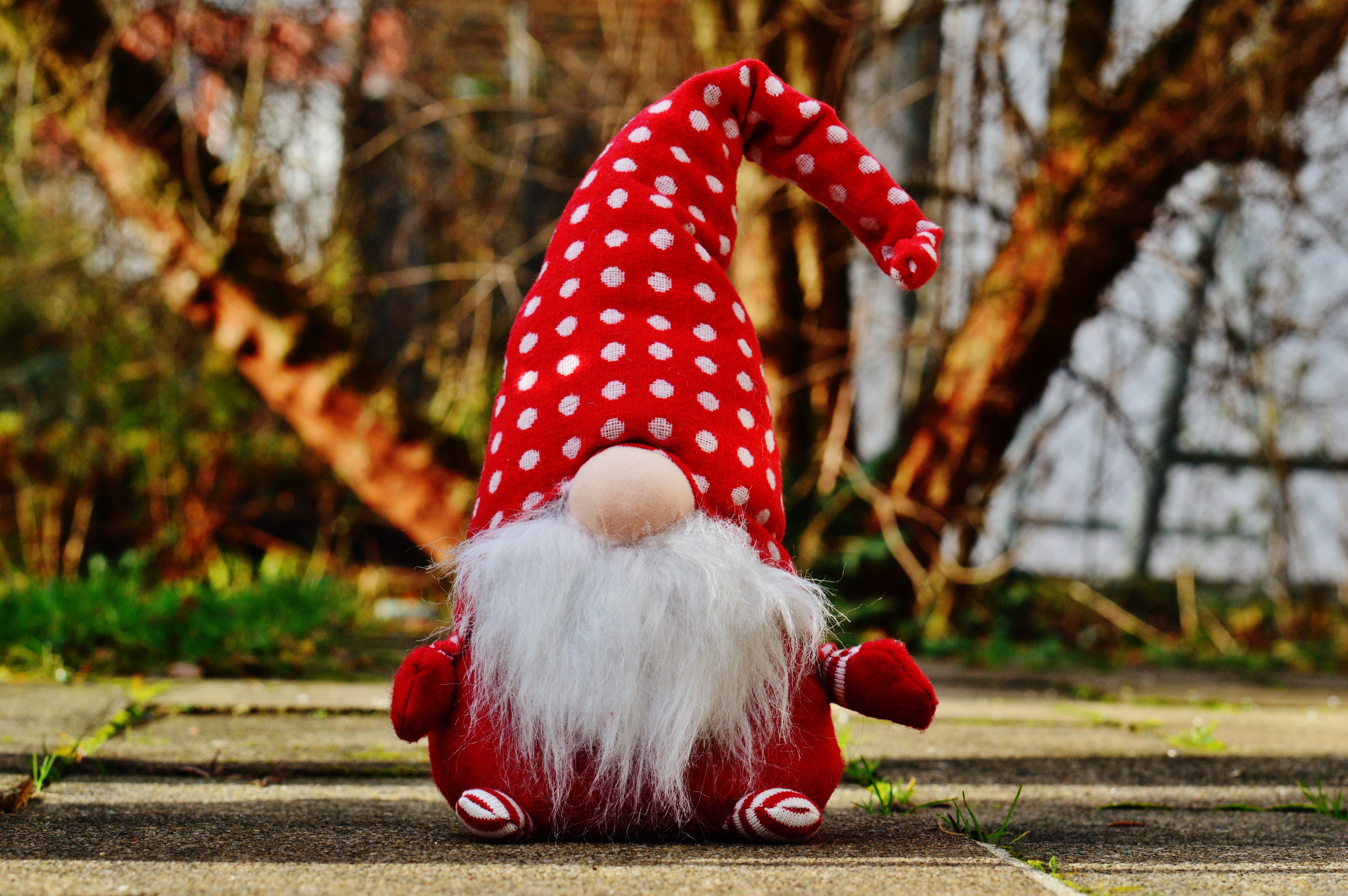gnome with red hat plush toy