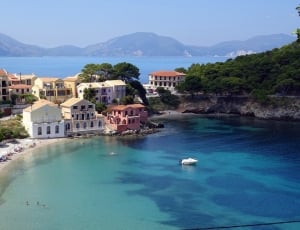 Assos, Turquoise, Island, Greece, mountain, water thumbnail