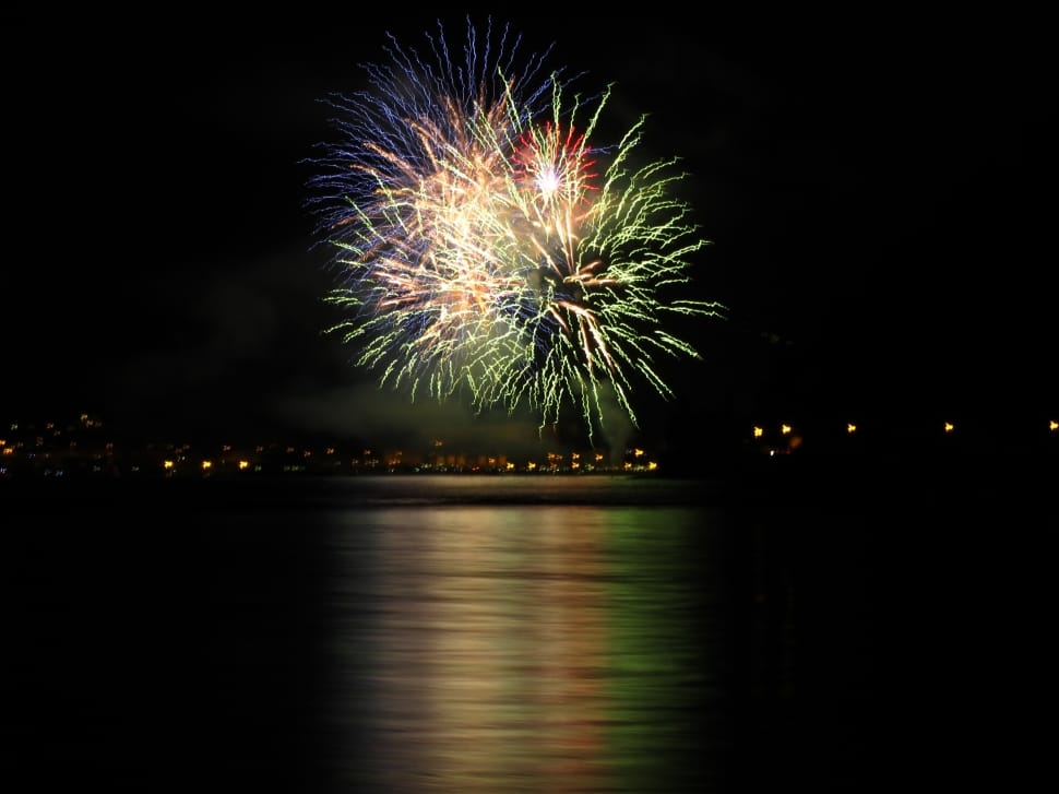 Mirroring, Night, Fireworks, night, firework display preview