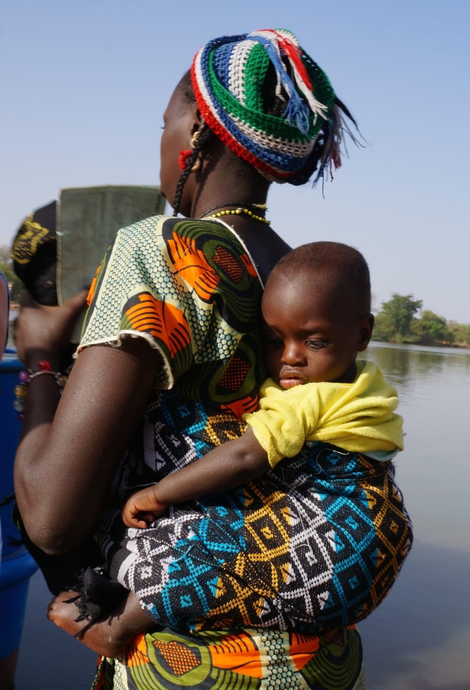 carrying baby on back