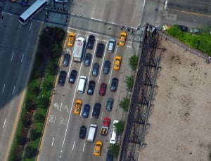 Taxi, Highway, Road, Traffic, city, aerial view thumbnail