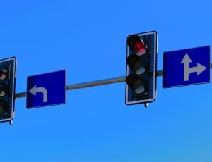 blue, sky, traffic, light, road sign, guidance thumbnail