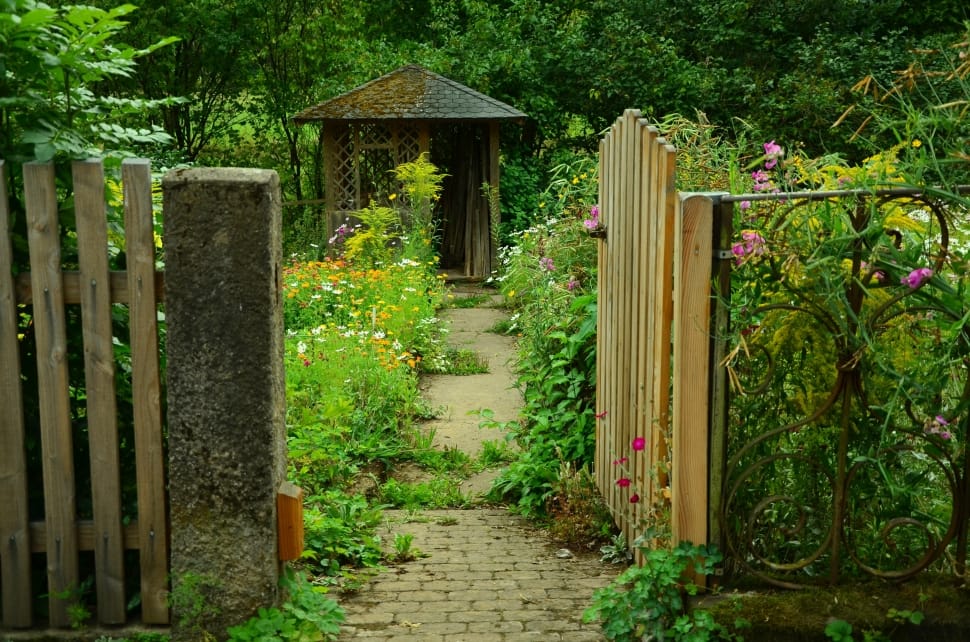 Garden Door, Cottage Garden, Garden, gate, wood - material preview