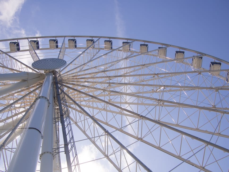Seattle, Sky, Ferris Wheel, Blue, amusement park, ferris wheel preview