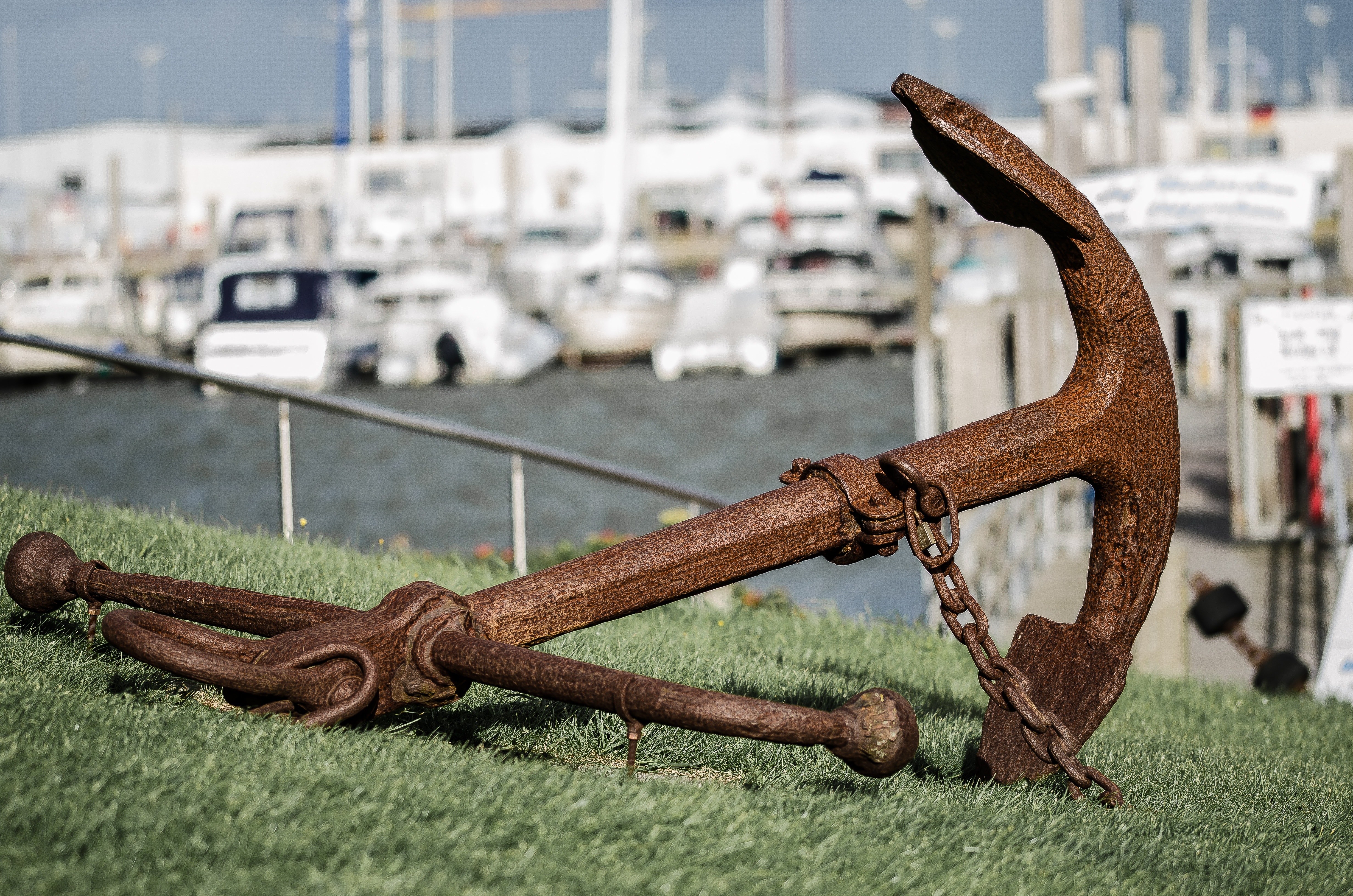 brown steel anchor