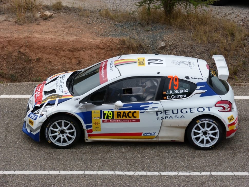 white Peugeot Espana race car preview