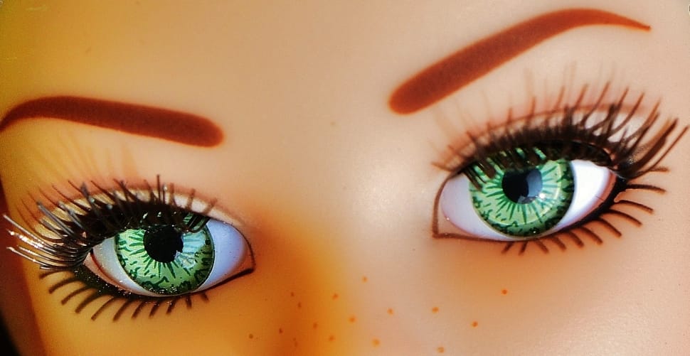 Women's green eyes illustration preview