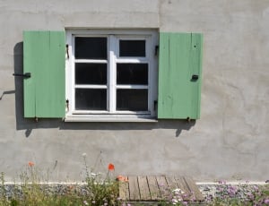 green wooden side by side door hatch thumbnail