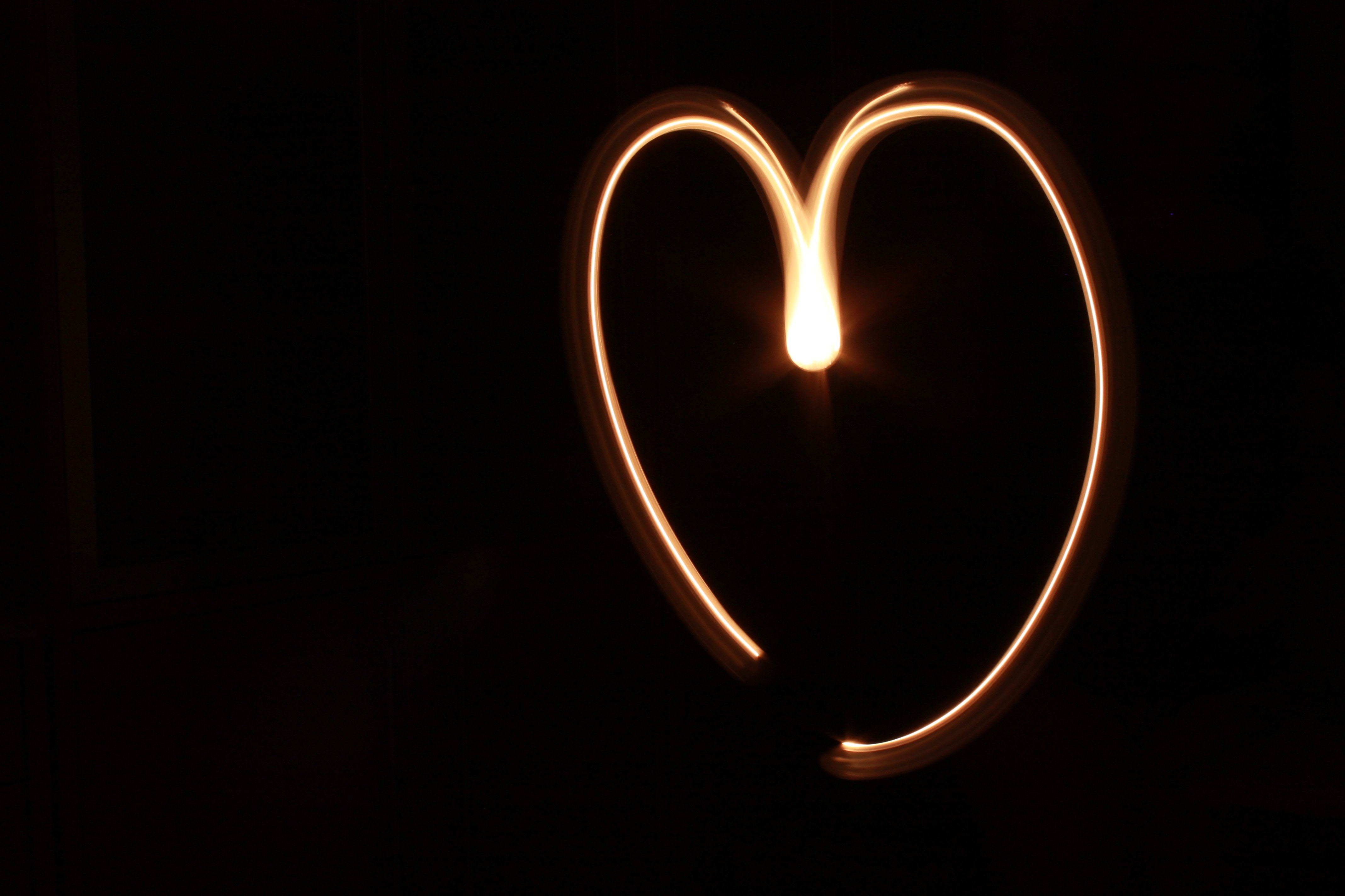 brown led light heart illustration