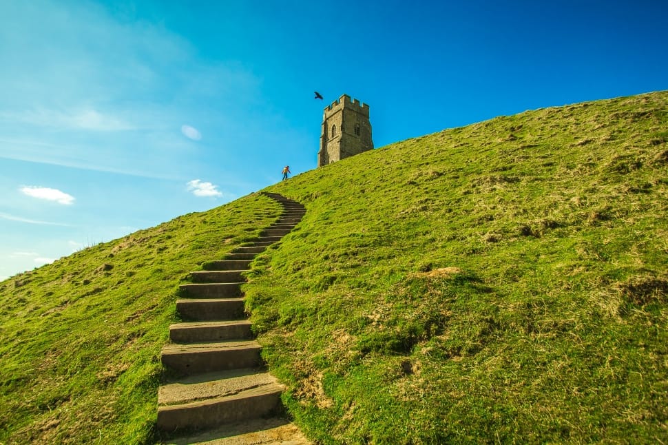 Glastonbury, England, Monument, steps, castle preview