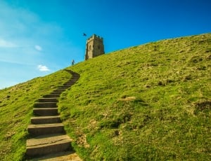 Glastonbury, England, Monument, steps, castle thumbnail