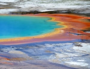 Yellowstone, Grand Prismatic Spring, no people, water thumbnail