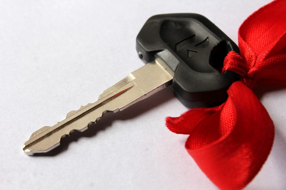 black handled key and red bow preview