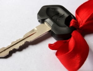 black handled key and red bow thumbnail