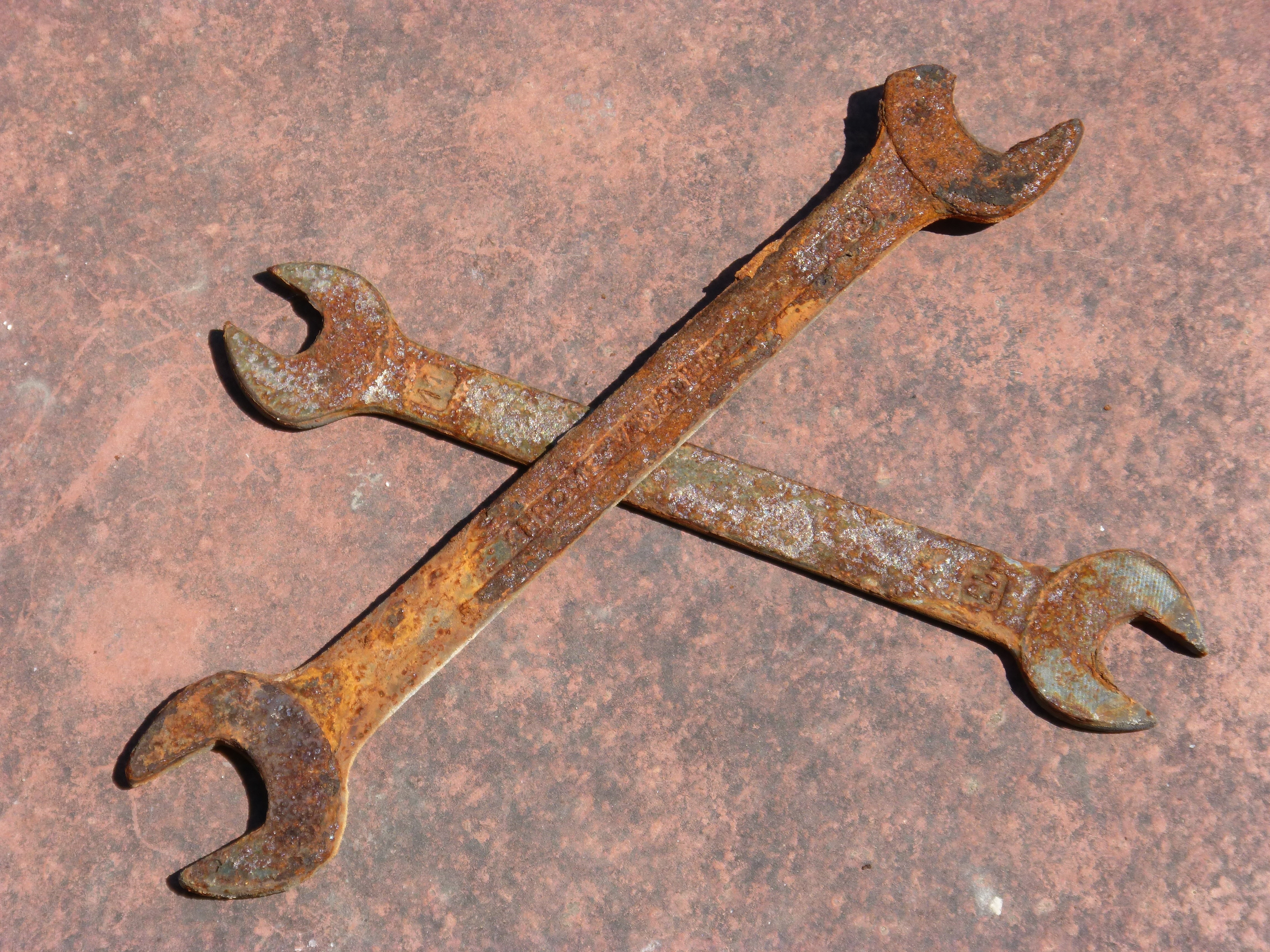 2 open end wrenches