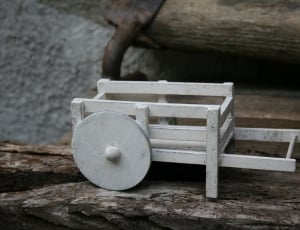 white wooden trolley thumbnail