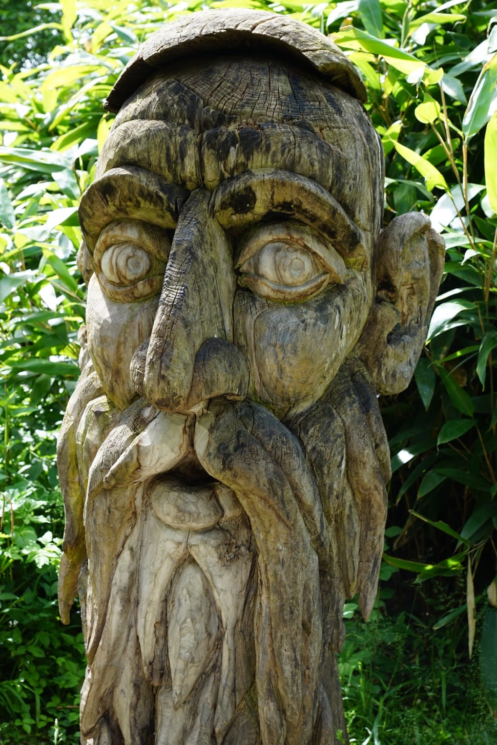 bearded man wooden carving preview