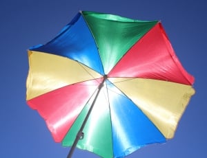red yellow blue and green outdoor umbrella thumbnail