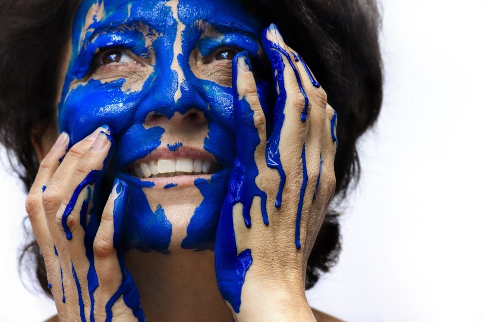woman's face with blue free image | Peakpx