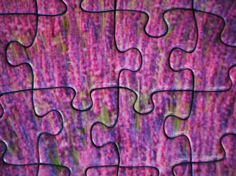 purple jigsaw puzzle preview