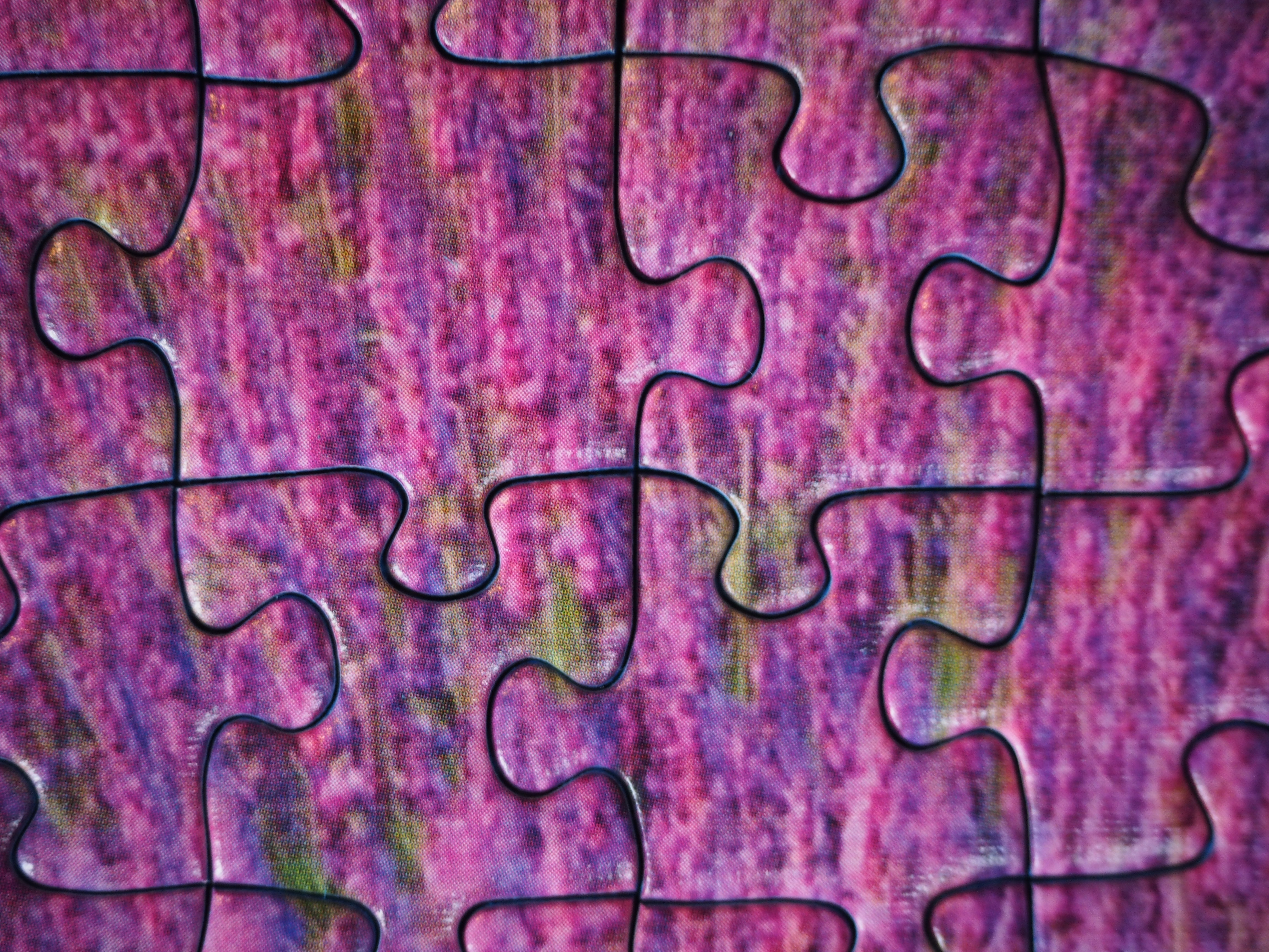 purple jigsaw puzzle