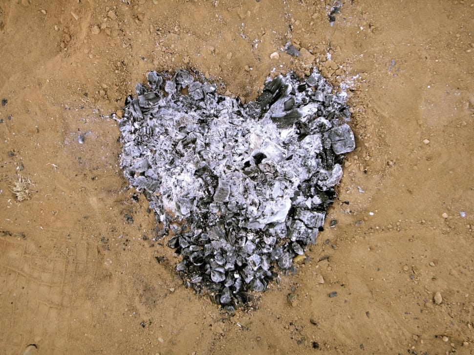 gray heart shape bonfire preview