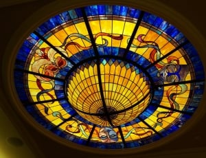 white blue and yellow stained glass thumbnail