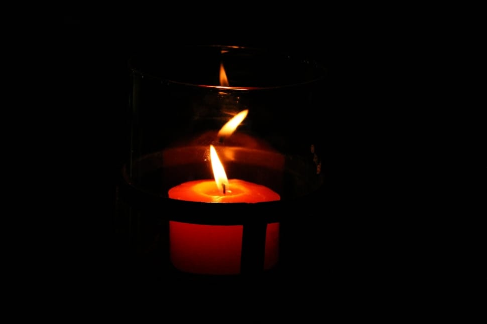 votive candle in dim light preview
