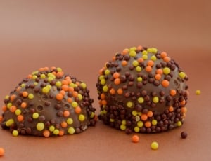 chocolate with yellow and orange toppings thumbnail