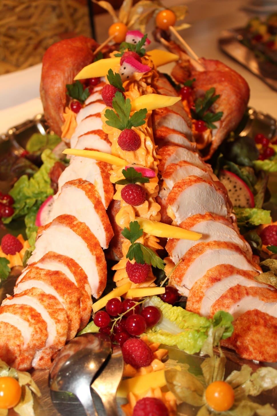 Salad, Turkey, Buffet, Carving, food and drink, food preview