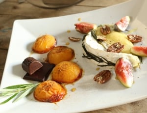 Cheese, Soft Cheese, Food, Peach, Snack, food and drink, plate thumbnail