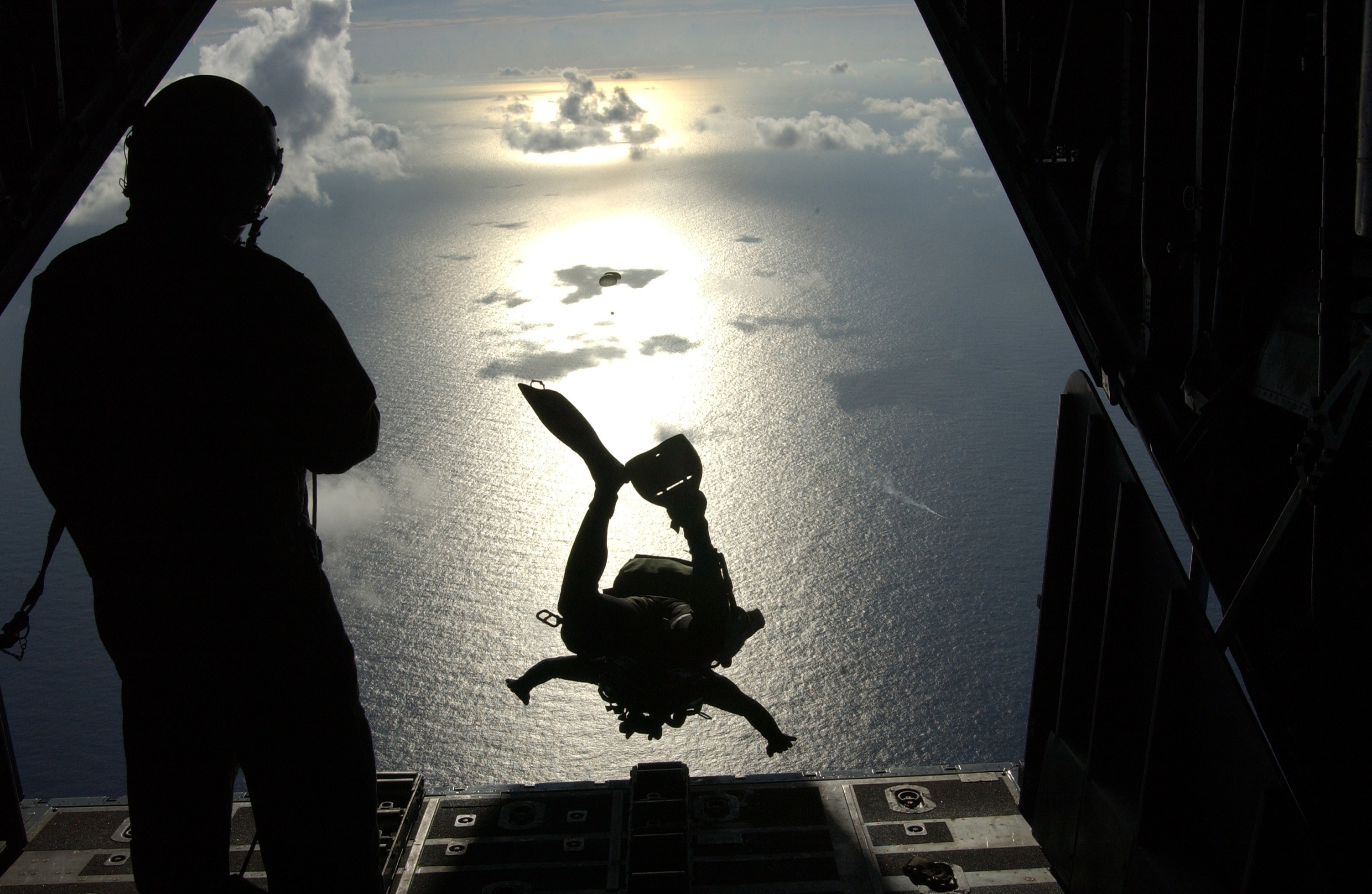person doing sky diving