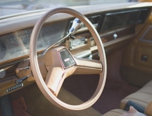 brown car steering wheel thumbnail