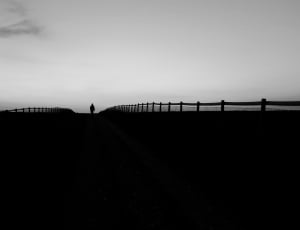silhouette of a man on the field thumbnail
