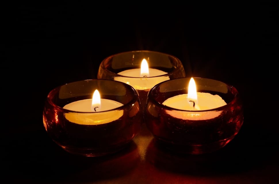 glass, candle, fire, dark, candle, flame preview