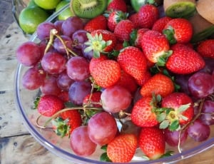 bunch of strawberries and grapes thumbnail