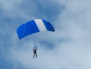 blue and white parachute thumbnail