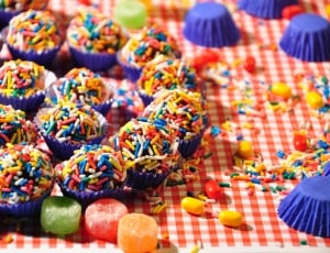 Birthday, Party, Brigadier, Sweet Dish, multi colored, large group of objects thumbnail