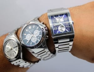 Blue, Watch, Clock, Hand, Time, White, time, watch thumbnail