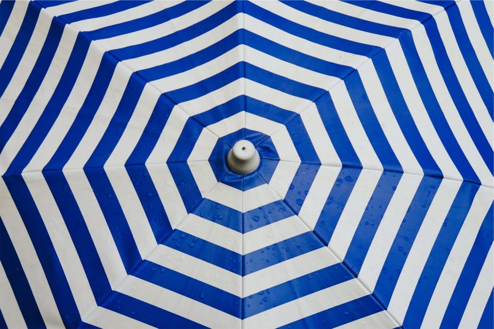 blue and white chevron umbrella preview