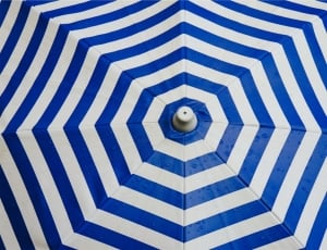 blue and white chevron umbrella thumbnail