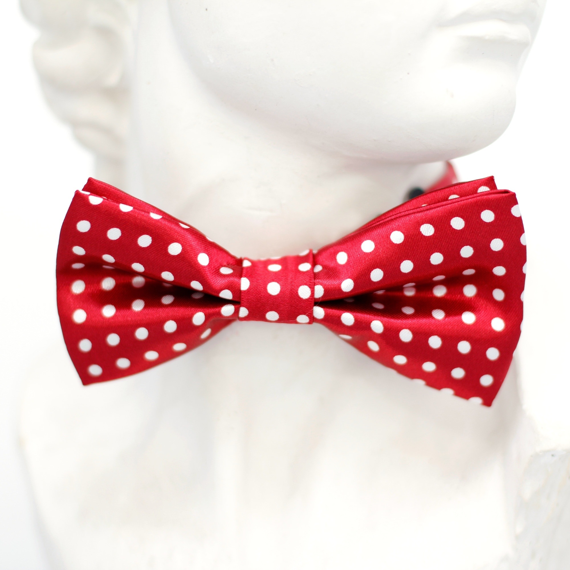 Tie, Red, Loop, Fly, Points, White, polka dot, spotted