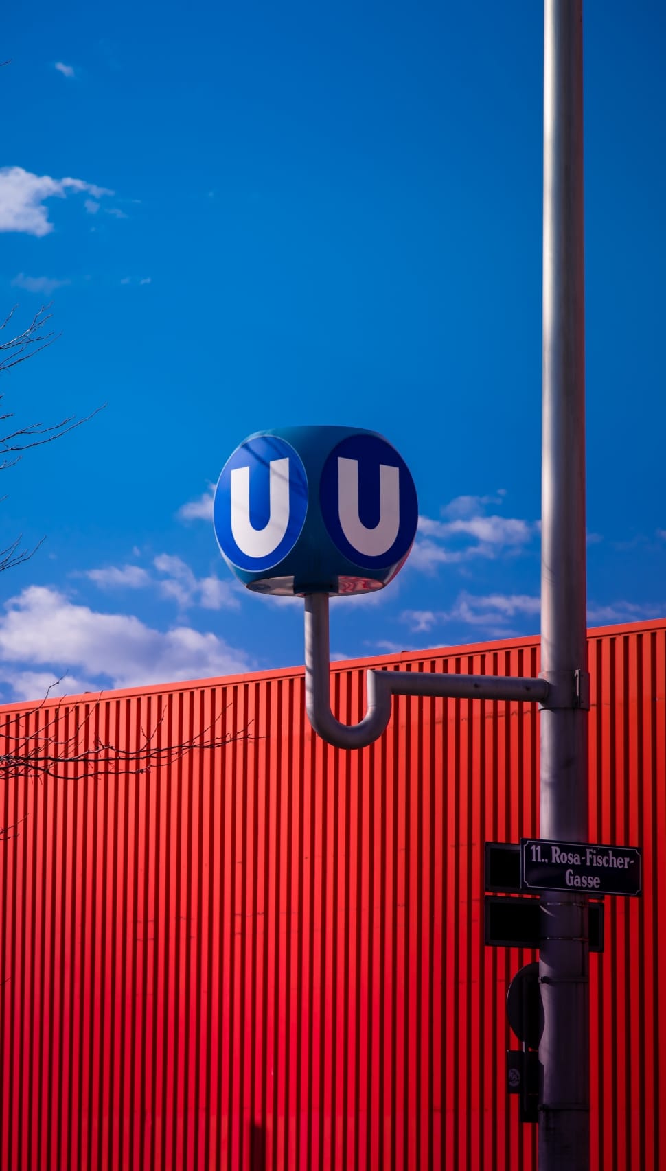 blue uu post signage preview