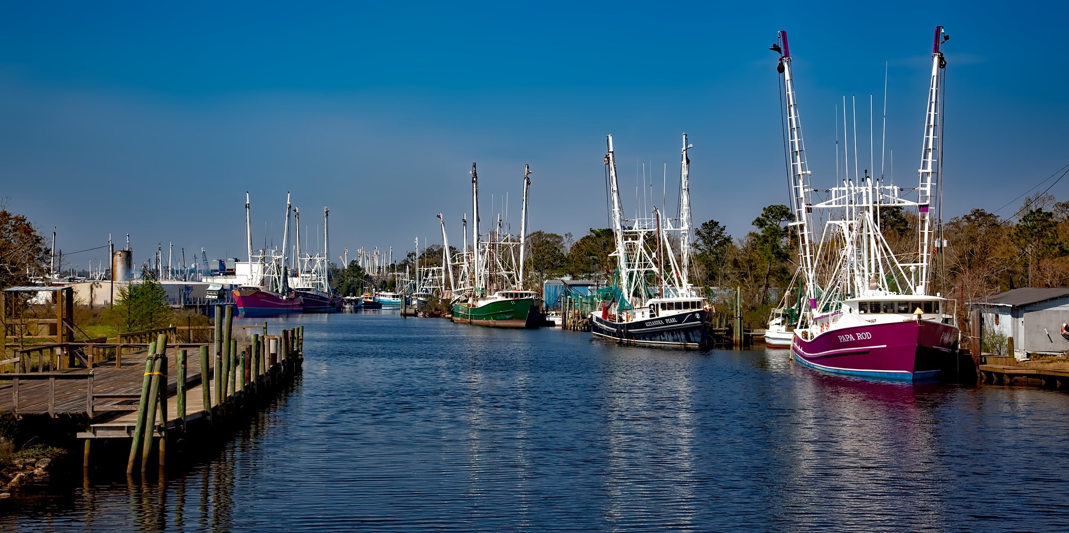 Harbor, Alabama, Bay, Bayou La Batre, nautical vessel, water